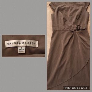 Brown size 6 business style dress